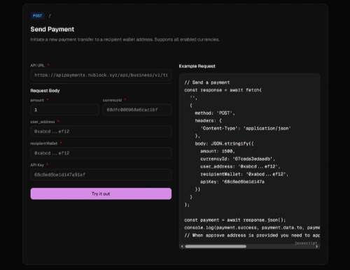 nuBlock API documentation and Currency management dashboard - nuBlock developer solutions