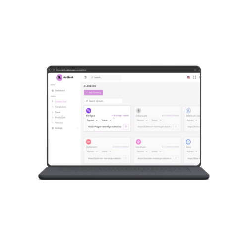 Currency management dashboard